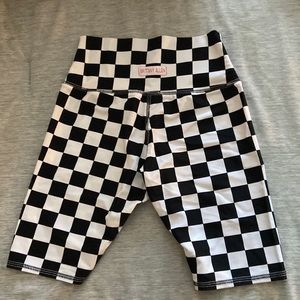 Brittany Allen Checkered Bike Shorts